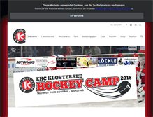 Tablet Screenshot of ehc-klostersee.de